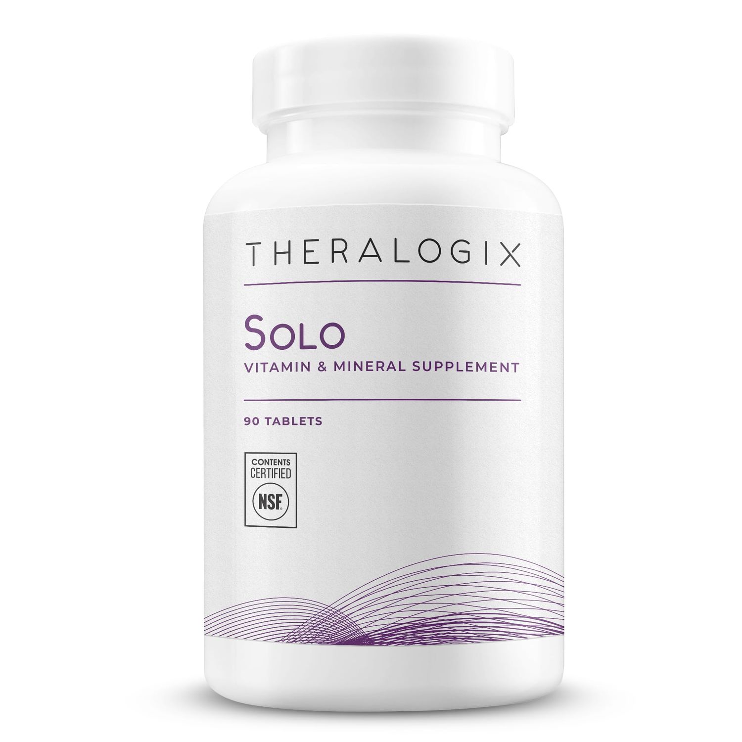 Theralogix Solo Multivitamin &amp; Multimineral Supplement Without Iron - 90-Day Supply - Iron-Free Multivitamin - Support for Women &amp; Men - Vitamin D3, Vitamin C &amp; B Vitamins - NSF Certified - 90 Tablets