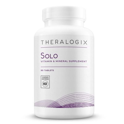 Theralogix Solo Multivitamin &amp; Multimineral Supplement Without Iron - 90-Day Supply - Iron-Free Multivitamin - Support for Women &amp; Men - Vitamin D3, Vitamin C &amp; B Vitamins - NSF Certified - 90 Tablets
