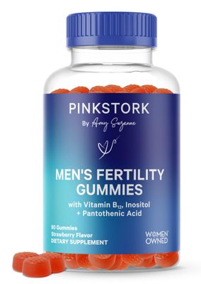 Blue Stork Fertility Supplement Gummies for Men - Male Prenatal Vitamins, Conception Support for Him - Reproductive Health, Hormonal Balance &amp; Motility - 90 Count
