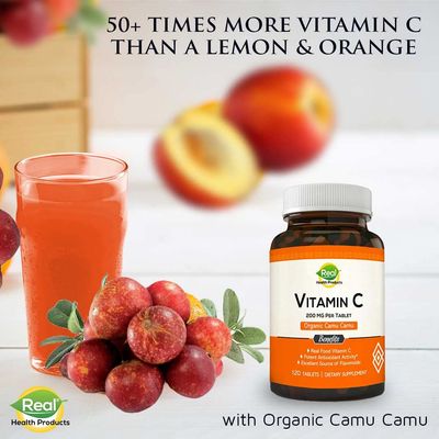 Vitamin C Supplement from Camu Camu, Packed with Natural VIT C, Raw Antioxidants - Immune Support Supplement - Camu Camu Extract. (120 Count)