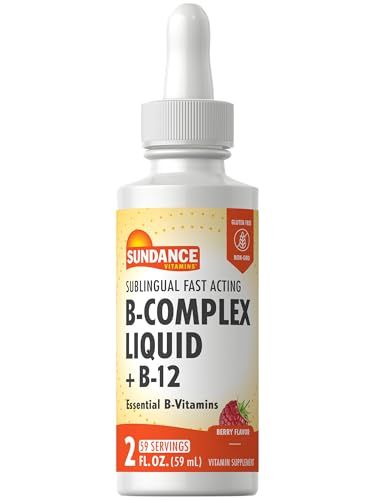 Sundance Sublingual Vitamin B Complex | 2 Fluid Ounces | with B-12 | Berry Flavor | Vegetarian, Non-GMO, and Gluten Free Supplement