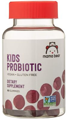 Amazon Brand - Mama Bear Vegan Probiotic, Berry, 60 Gummies, 1 Billion CFU per Gummy