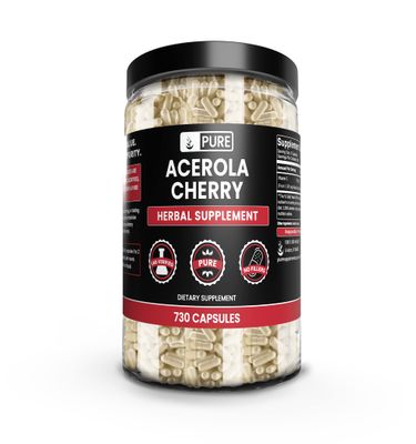 Pure Original Ingredients Acerola Cherry (730 Capsules) No Magnesium Or Rice Fillers, Always Pure, Lab Verified