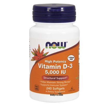 Now Foods High Potency Vitamin D-3 5000 Iu 240 Sgels