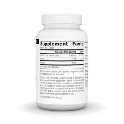 Source Naturals C-1000, With Rose Hips 1000 mg For Immune System Support - 100 Time Release Tablets
