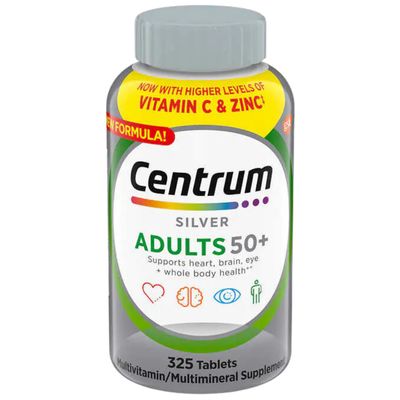 Centrum Silver Multivitamin for Adults 50 Plus Multivitamin Multimineral Supplement, Vitamin D3, Gluten Free - 325 Tablets - Pack of 1