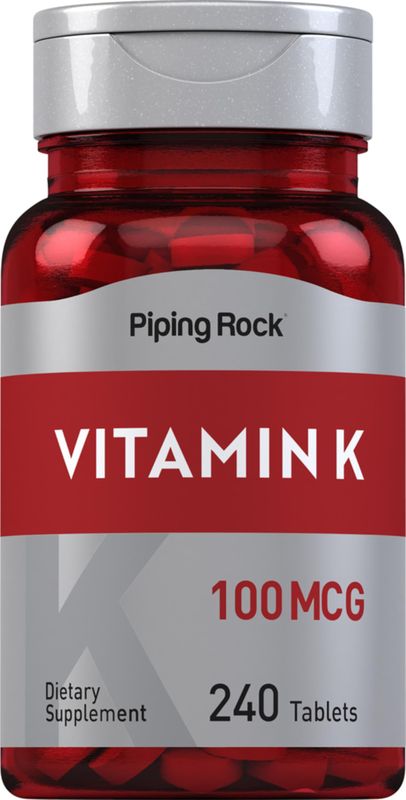Piping Rock Vitamin K Supplement | 100 mcg | 240 Tablets | Non-GMO, Gluten Free