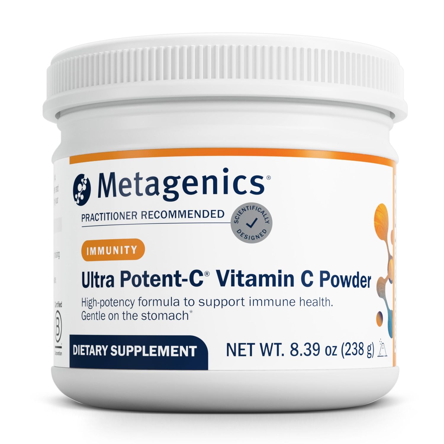 Metagenics Ultra Potent-C Powder - Immune Support Supplements* - Gentle On Stomach - with Bioflavonoids, L-Glutathione &amp; L-Lysine - Non-GMO - Gluten-Free - 8.39 oz