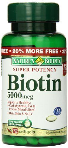 Natures Bounty Biotin 5000 mcg, 72 Rapid Release Softgels