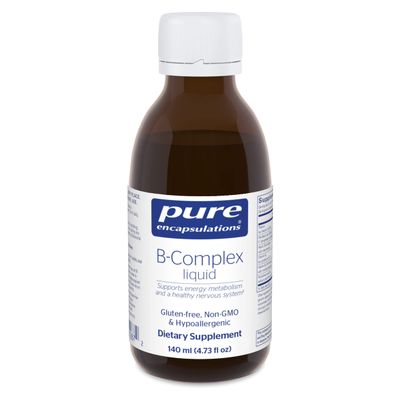 Pure Encapsulations B-Complex Liquid - Liquid Vitamin B Complex - for Nerve &amp; Energy Metabolism* - Gluten Free &amp; Vegetarian - 4.73 oz (140 mL)