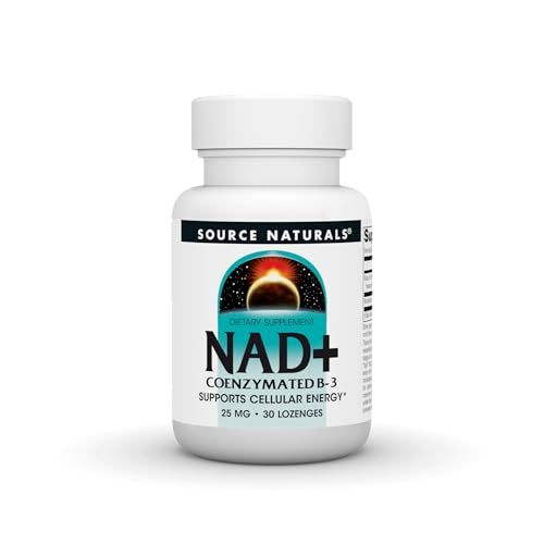 Source Naturals NAD+, Coenzymated B-3, Supports Cellular Energy*, 25 mg - 30 Lozenges