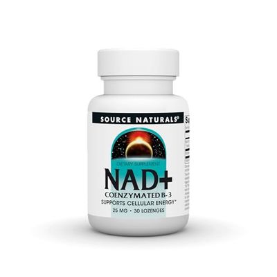 Source Naturals NAD+, Coenzymated B-3, Supports Cellular Energy*, 25 mg - 30 Lozenges