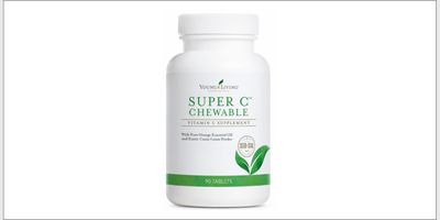 Young Living Super C Chewable Tablets 90ct - Vitamin C Supplement with Blend of Camu Camu, Acerola, Cherry, and Rose Hip Fruit Powder and Orange Premium Essential Oil