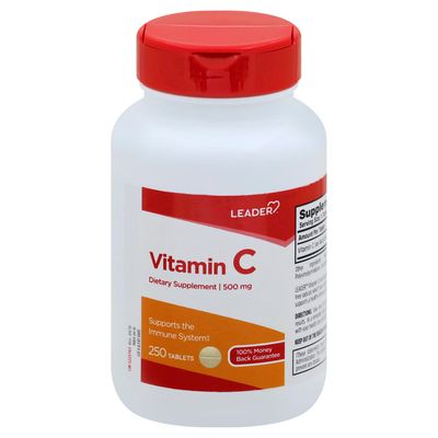 LEADER Vitamin C Tablet 500Mg 250 Count per Bottle (2 Pack)
