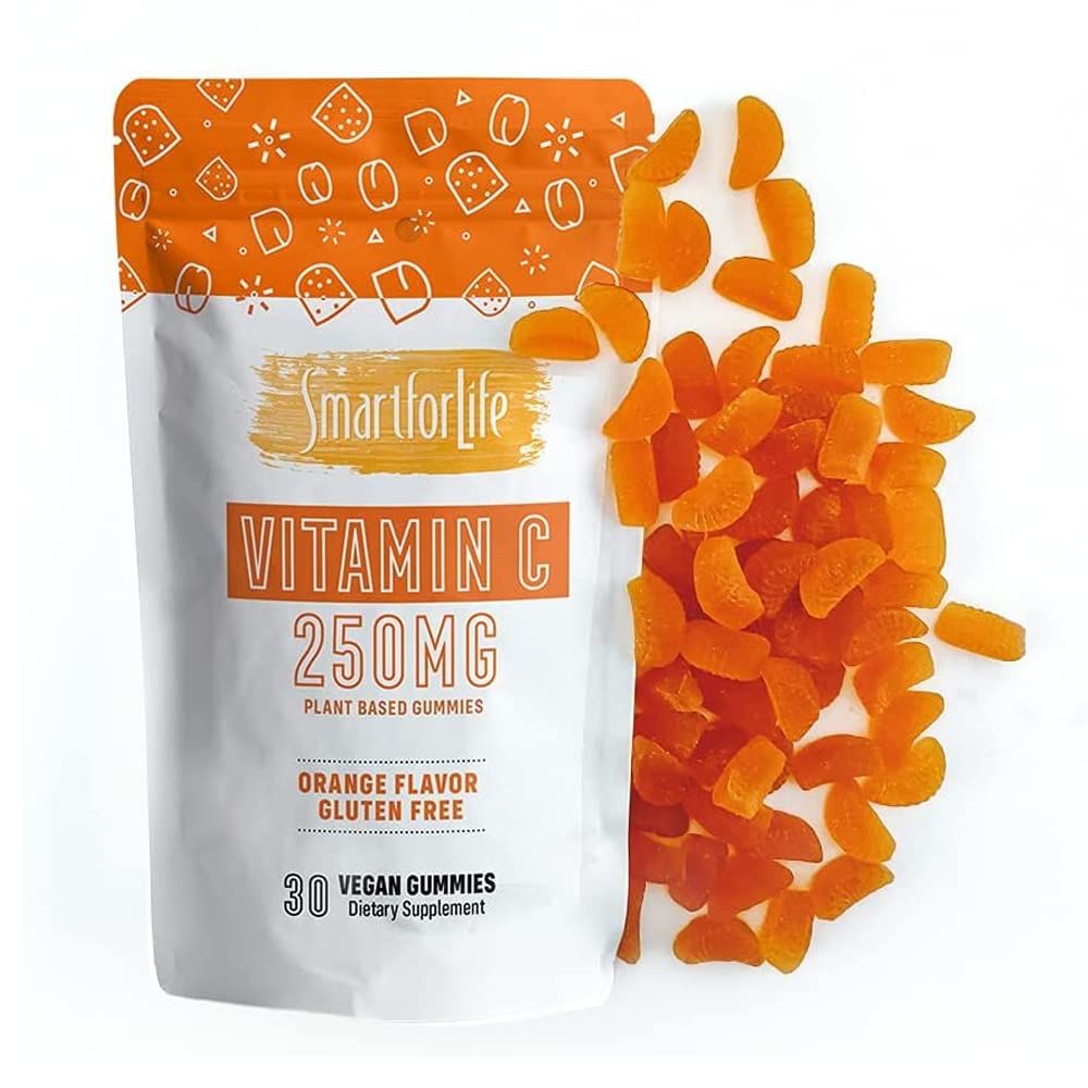 Smart for Life Vitamin C Gummies - Plant Based Vegan Vitamin C Gummies Natural Orange Flavor - Immune Support Gummies for Adults and Kids - Non-GMO - Dietary Supplement - 30 Count