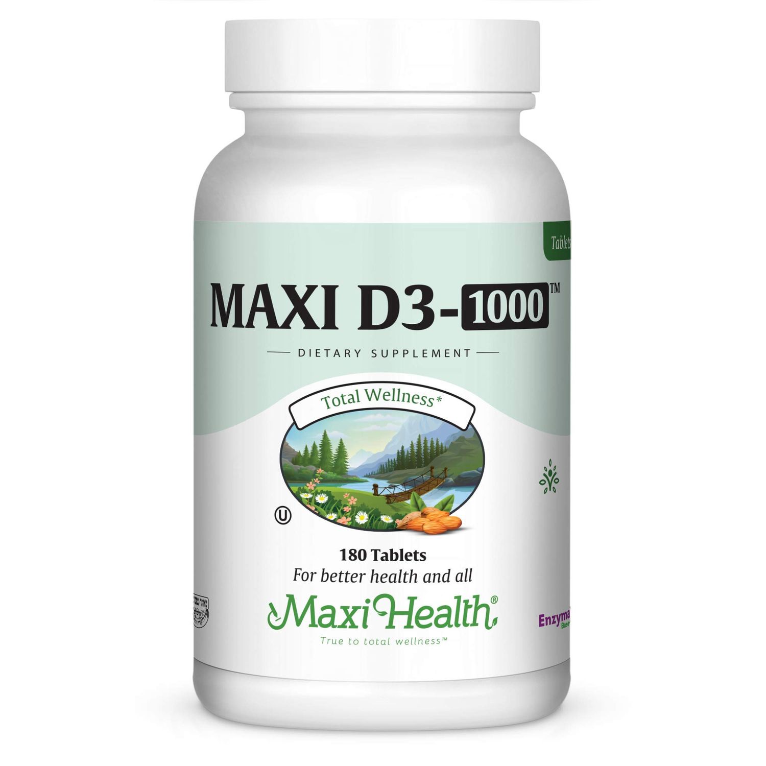 Maxi Health Vitamin D3 1000, Bottle,Tablets,180 Tablets,ZZZ-2