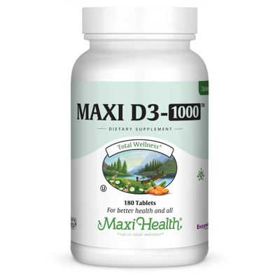 Maxi Health Vitamin D3 1000, Bottle,Tablets,180 Tablets,ZZZ-2