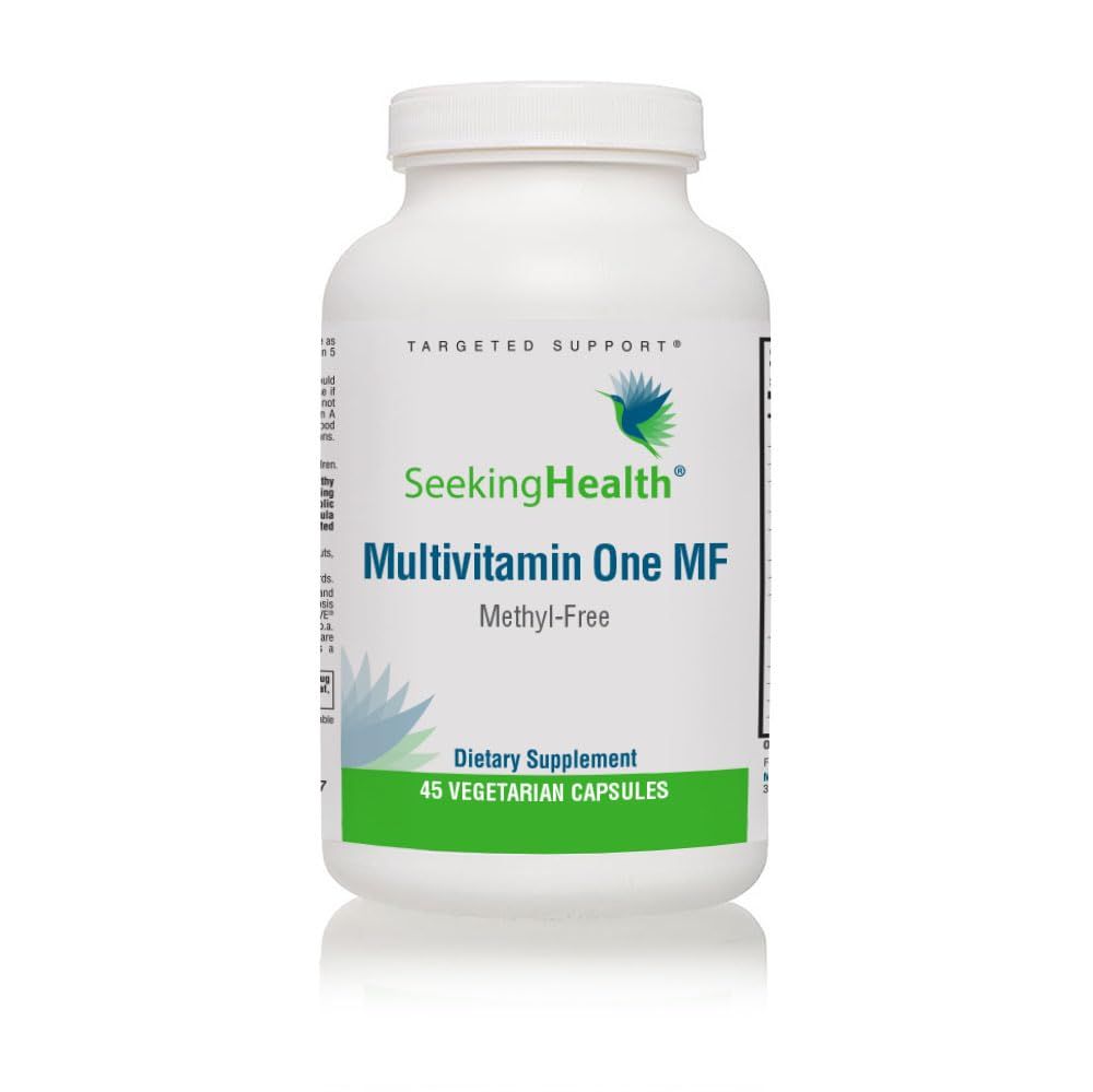 Seeking Health Multivitamin One MF - MTHFR Support Supplement with Folinic Acid &amp; Vitamin B12 - Easy-to-Digest - Methyl-Free Vegetarian Capsule - 45 Veggie Capsules