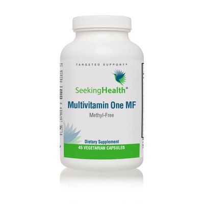 Seeking Health Multivitamin One MF - MTHFR Support Supplement with Folinic Acid &amp; Vitamin B12 - Easy-to-Digest - Methyl-Free Vegetarian Capsule - 45 Veggie Capsules