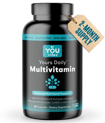 You Vites Methylated Multivitamin - Yours Daily Iron-Free Multi for Men and Women - MTHFR Supplement with Methyl B12, Methylfolate (5-MTHF), CoQ10 for Energy, Heart and Mood Support - 60 Capsules