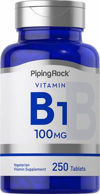 Piping Rock Vitamin B1 100mg | 250 Tablets | Thiamine Supplement | Vegetarian, Non-GMO, Gluten Free