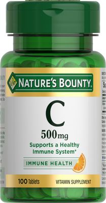 Nature&#39;s Bounty Vitamin C Tablets, Vitamin Supplement, Supports a Healthy Immune System, 500mg, 100 Count