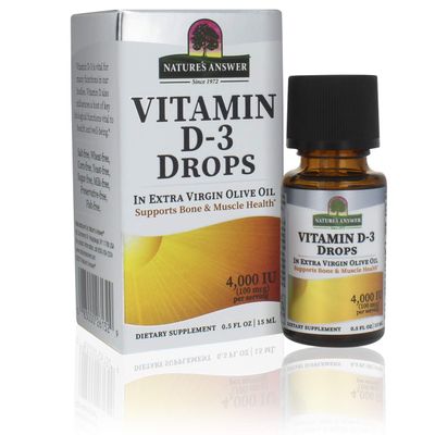 Natures Answer Platinum Vitamin D3 4000 IU Supplement Liquid Drop, 0.5 Ounce - 2 per case. | Immune Booster | Promotes Muscle &amp; Bone Health