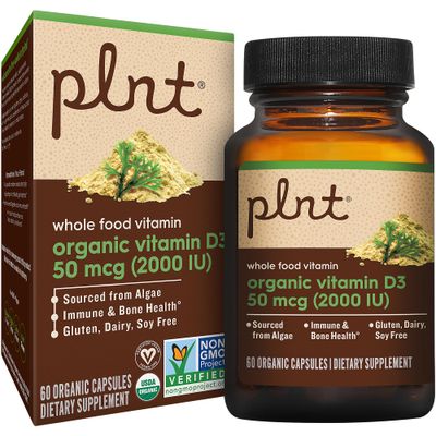 Organic Vitamin D3 a 50 MCG (2,000 IU) - Whole Food Vitamin (60 Organic Capsules)