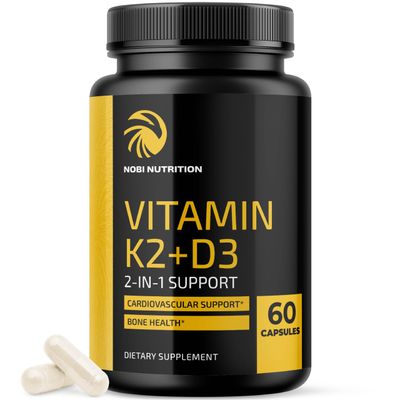 Vitamin D3 K2 5000 IU for Immune System, Strong Bones &amp; Teeth Support | Vitamin D3 125mcg, Vitamin K2 MK7 100mcg, Calcium 210mg &amp; Bioperine | K2 D3 Vitamin Supplement | 3rd-Party Tested, 60 Capsules