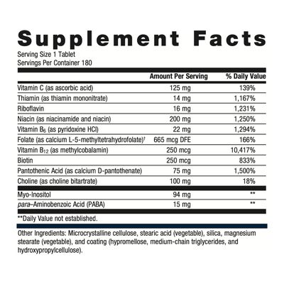 Metagenics B Vitamin Complex - Energy Support &amp; Healthy Stress Response* - with Vitamin B6 &amp; B12 - Vegetarian &amp; Gluten-Free - 180 Count