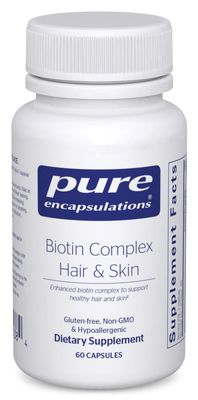 Pure Encapsulations Biotin Complex Hair &amp; Skin | Biotin Complex for Healthy Hair and Skin Support | 60 Capsules