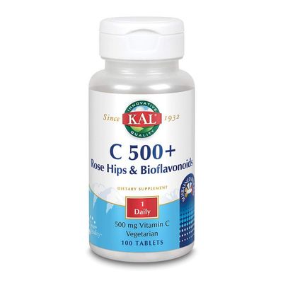 KAL C-500 with RH and Bioflavonoids Sustained Release Tablets, 500 mg, 100 Count