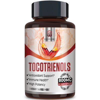 Tocotrienol Supplement Full Spectrum, Cutting-edge Fusion Technology, Tocotrienol Vitamin E-Tocotrienols 800mg,Powerful Antioxidant,Cardiovascular,Highest Absorption Rate - 60 Liquid-Filled Capsules