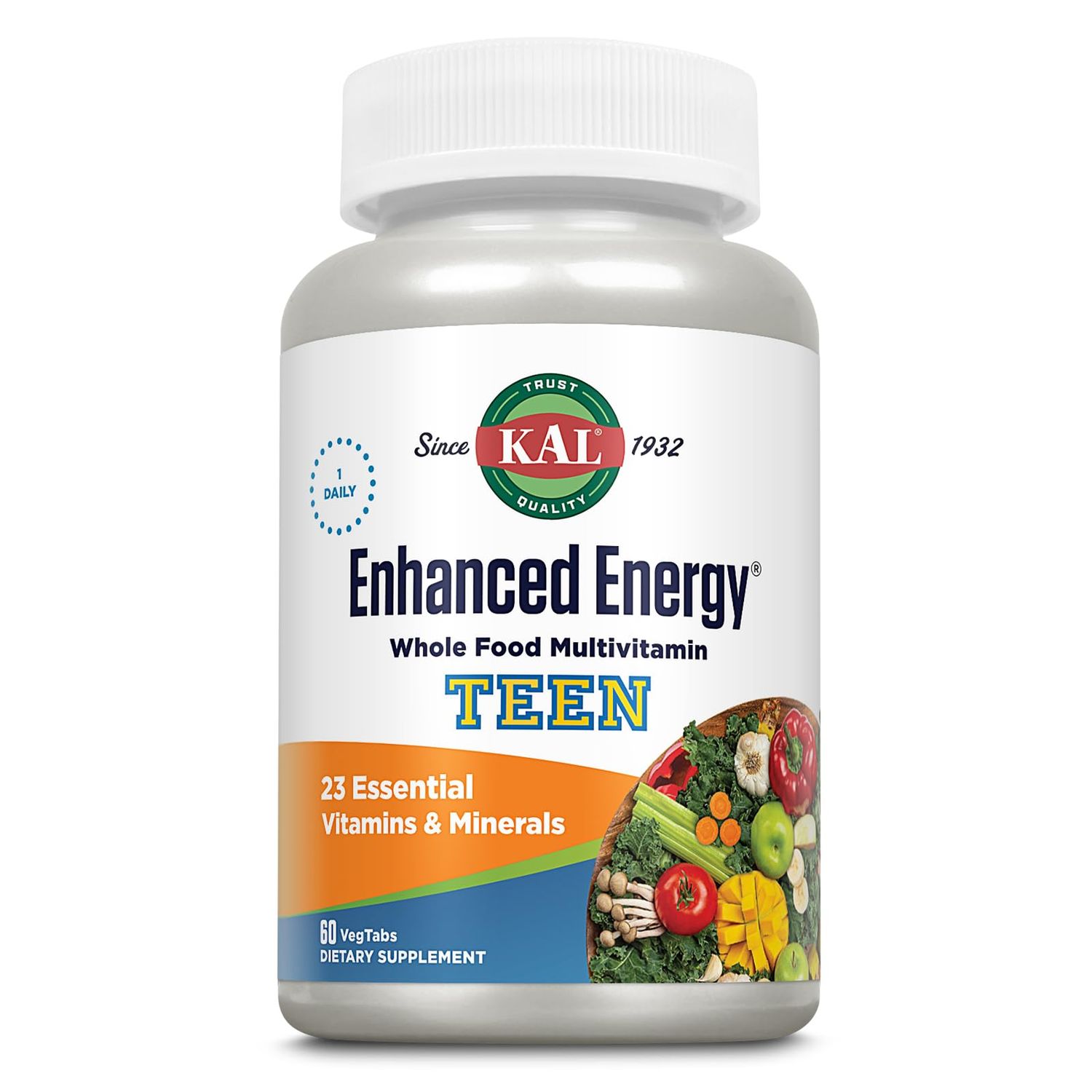 Kal Enhanced Energy for Teens Tablets, 60 Count