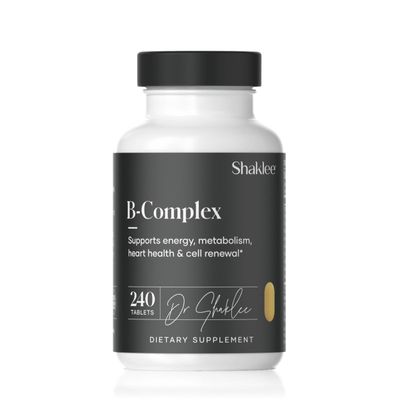 Shaklee - B-Complex: The Ultimate Energy Boost with Patented Bioactivated Absorption System - B Vitamins for Enhanced Well-Being - Supports Energy, Cardiovascular, and Brain Health - 240 Tablets