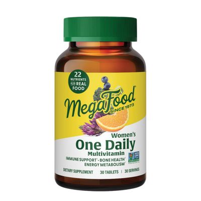 MegaFood Womens Multivitamin One Daily - Multivitamin for Women - Vitamin C, Vitamin D, Iron &amp; B Vitamins - Bone, Energy Metabolism &amp; Immune Support - Vegetarian, GlutenFree - 30 Tablets, 30 Servings