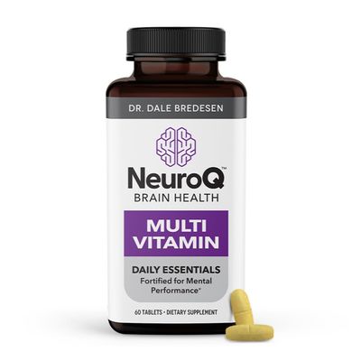 NeuroQ Daily Essentials Multivitamin - Fortified Mental Performance &amp; Overall Wellness - Improve Memory &amp; Focus - B-Complex, Vitamin D, Folate, CoQ10, Pantothenic Acid &amp; More - 60 Capsules