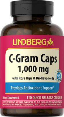 Piping Rock Vitamin C | 1000mg | 110 Capsules | with Bioflavonoids and Rose HIPS | Non-GMO, Gluten Free Supplement | by Lindberg