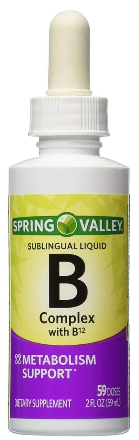 Vitamin B Complex Sublingual Liquid Drops for Adults with Vitamin B6, Vitamin B12, Niacin, Riboflavin, Pantothenic Acid - Energy Bundle w/ &#39;No Fluff&#39; Guide