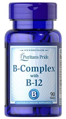 Puritan&#39;s Pride Vitamin B-Complex and Vitamin B-12-90 Tablets