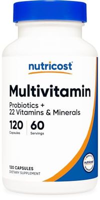 Nutricost Multivitamin with Probiotics 120 Vegetarian Capsules - Packed with Vitamins &amp; Minerals