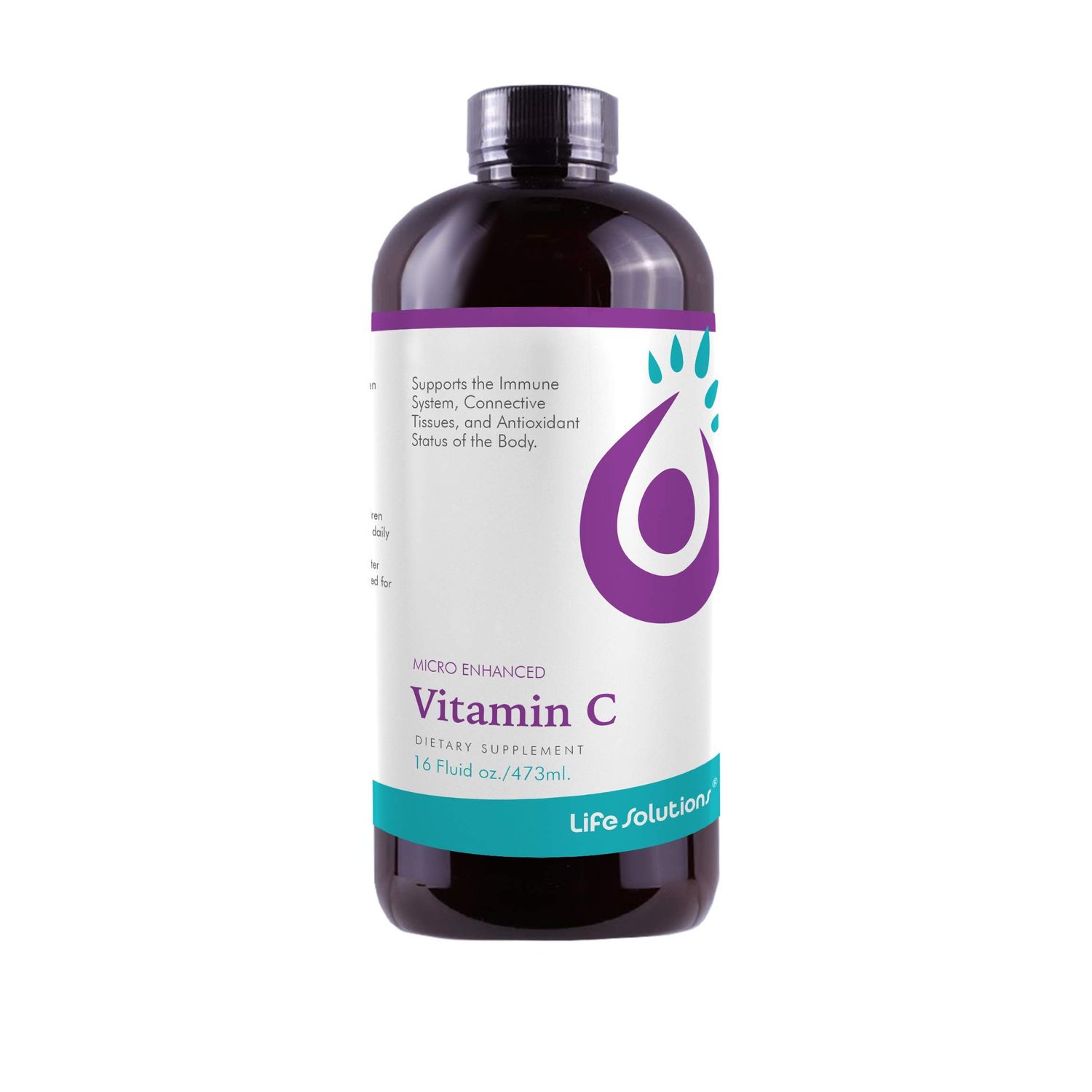 Life Solutions Liquid Vitamin C 1000mg with Bioflavonoids - High Absorption Vitamin C Supplement - 16 floz