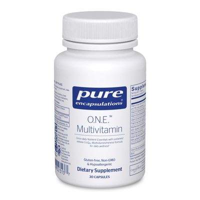 Pure Encapsulations O.N.E. Multivitamin - Once Daily Multivitamin with Antioxidant Complex Metafolin, CoQ10, and Lutein to Support Vision, Cognitive Function, and Cellular Health* - 30 Capsules