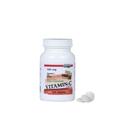 Landau 100mg Chewable Vitamin C Candy for Kids &amp; Adults - Easy-to-Take Vitamin C Supplement With Acerola - Kosher &amp; Made in the USA - Great Tasting Berry Flavor, 100 Tablets