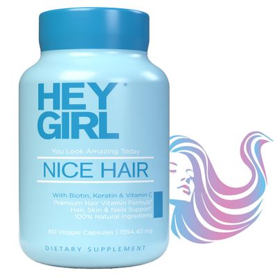 Hair Vitamins To Help Thinning and Fallout - Hair Supplement To Grow Hair Faster, Stronger &amp; Have Healthy Skin &amp; Nails - Scientifically Made With Biotin, Keratin, Folic Acid, Vitamin B, C, 60 Capsules