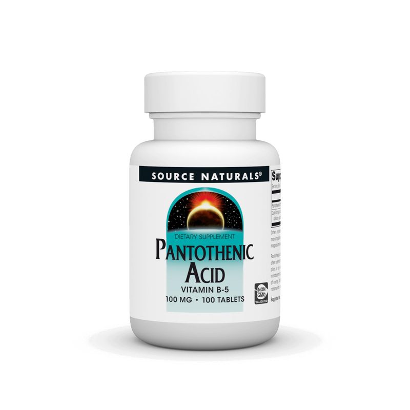 Source Naturals Pantothenic Acid 100 mg Vitamin B-5 Dietary Supplement - 100 Tablets