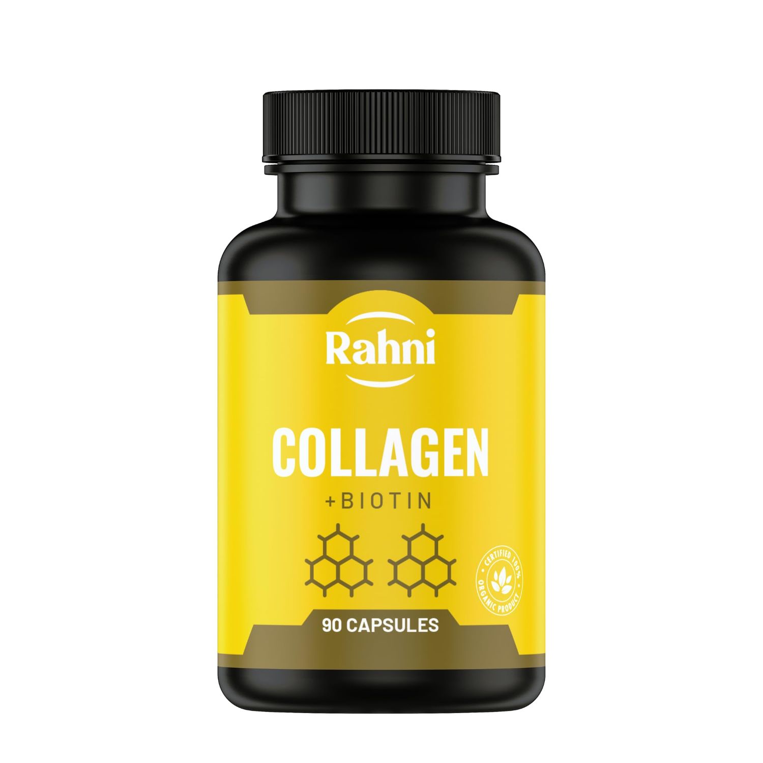 rahni Collagen | Biotin 1000 mcg | Supplement for Hair, Nails and Skin Growth | Joint Health Support | Hyaluronic Acid | Vitamin C | for Men &amp; Women | Made in The USA | 90 Capsules