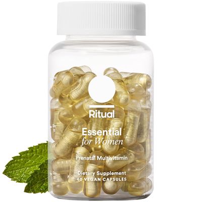 Ritual Essential for Women Prenatal Multivitamin: Folate &amp; Choline for Neural Tube Support, Omega-3 DHA for Fetal Brain Development, Iron, Calcium-Helper D3 &amp; K2, Non-GMO, Vegan, Mint, 30 Days