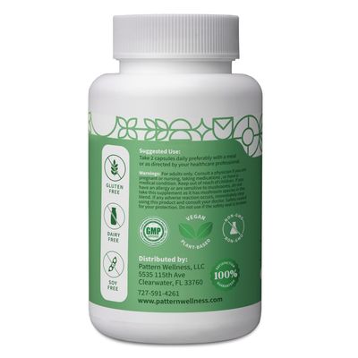 Pattern Wellness Cognitive Complex Supplement - Enhance Memory, Focus, and Clarity - Brain Health Support - 60 Vegetarian Capsules