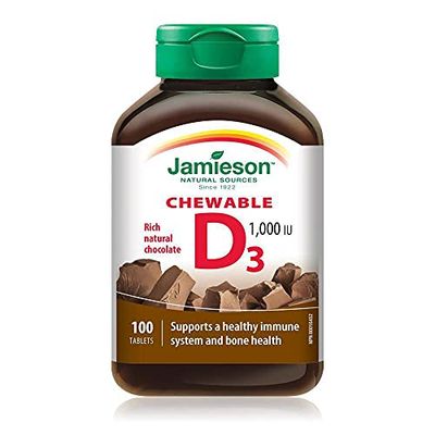Chewable Vitamin D 1000iu Chocolate-100 tabs Brand: Jamieson Laboratories